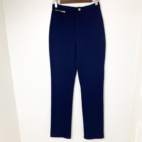 Vintage St. John Sportswear navy blue high waisted straight leg trouser 6